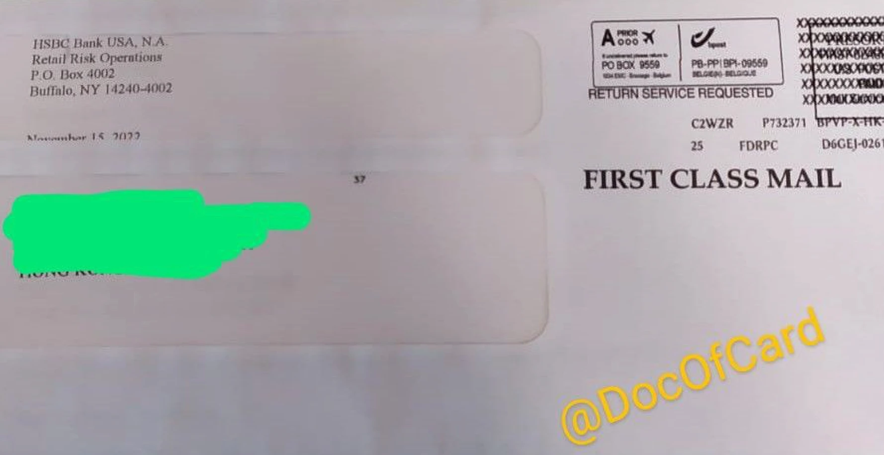 HSBC US欢迎信